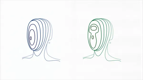 human sliced logo icon head